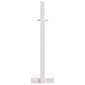 vidaXL Log Holder White 33.5x30x110 cm Solid Wood Pine