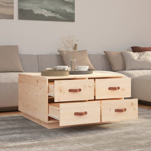 vidaXL Coffee Table 80x80x45 cm Solid Wood Pine