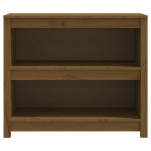 vidaXL Book Cabinet Honey Brown 80x35x68 cm Solid Wood Pine