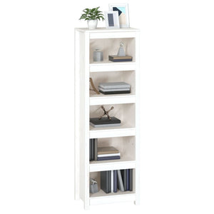 vidaXL Book Cabinet White 50x35x154 cm Solid Wood Pine