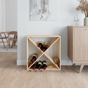 vidaXL Wine Cabinet 62x25x62 cm Solid Wood Pine