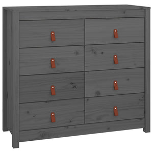 vidaXL Side Cabinet Grey 100x40x90 cm Solid Wood Pine