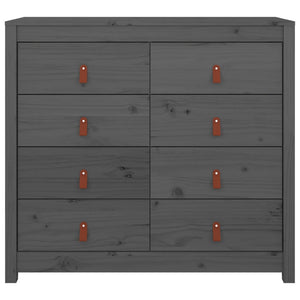 vidaXL Side Cabinet Grey 100x40x90 cm Solid Wood Pine