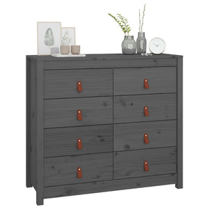 vidaXL Side Cabinet Grey 100x40x90 cm Solid Wood Pine