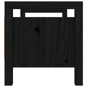 vidaXL Hall Bench Black 80x40x43 cm Solid Wood Pine