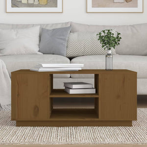 vidaXL Coffee Table Honey Brown 90x49x40.5 cm Solid Wood Pine