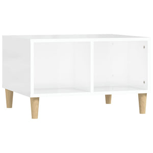 vidaXL Coffee Table High Gloss White 60x50x36.5 cm Engineered Wood