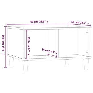 vidaXL Coffee Table High Gloss White 60x50x36.5 cm Engineered Wood