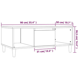 vidaXL Coffee Table Sonoma Oak 90x50x36,5 cm Engineered Wood