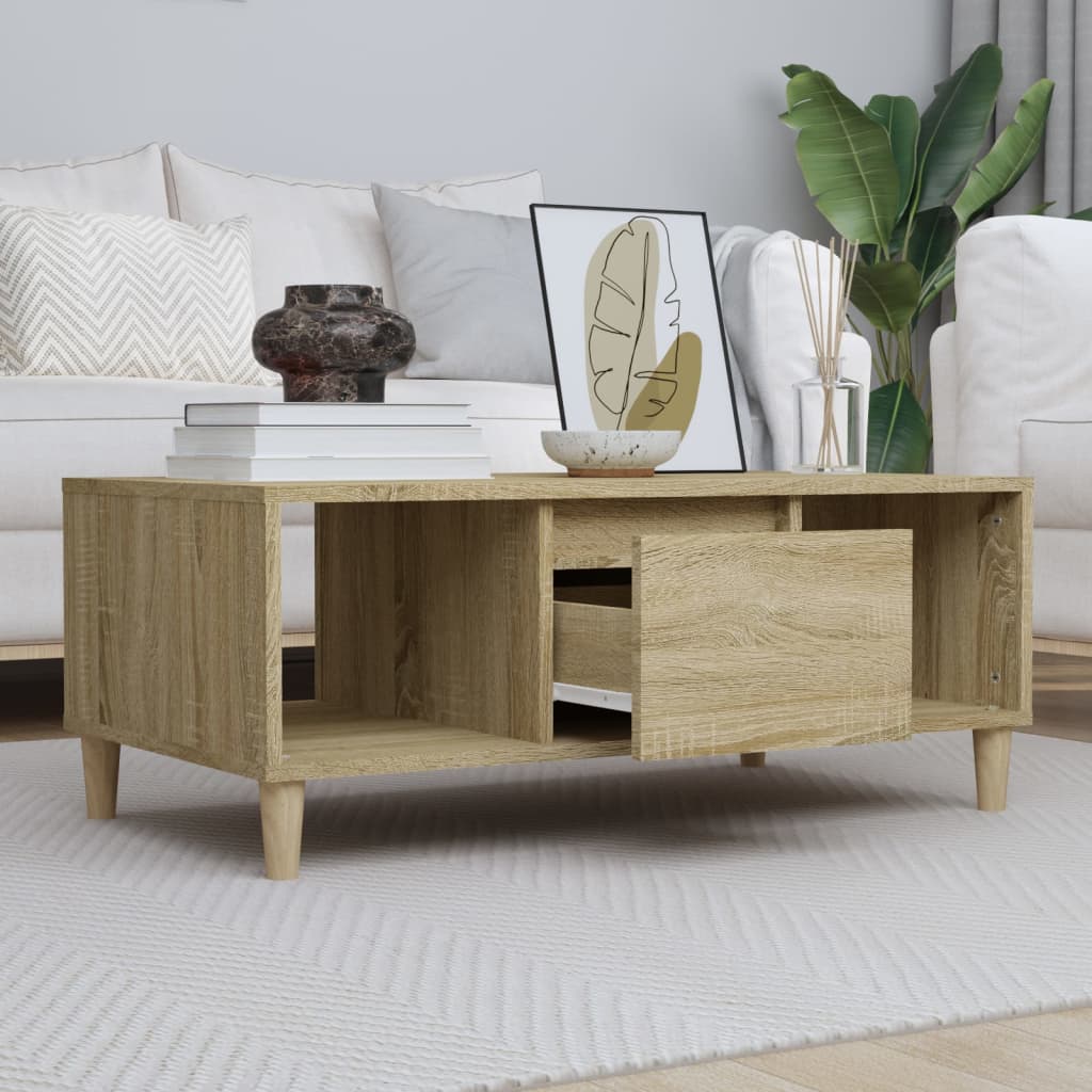 vidaXL Coffee Table Sonoma Oak 90x50x36,5 cm Engineered Wood