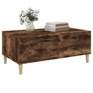 vidaXL Coffee Table Smoked Oak 90x50x36.5 cm Engineered Wood