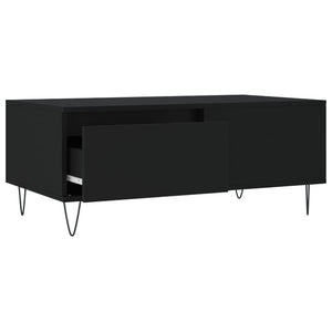 vidaXL Coffee Table Black 90x50x36.5 cm Engineered Wood