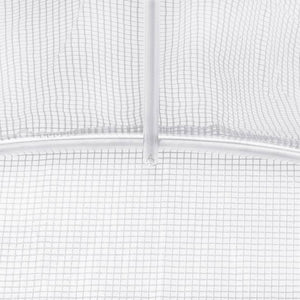 vidaXL Greenhouse with Steel Frame White 8 m² 4x2x2 m