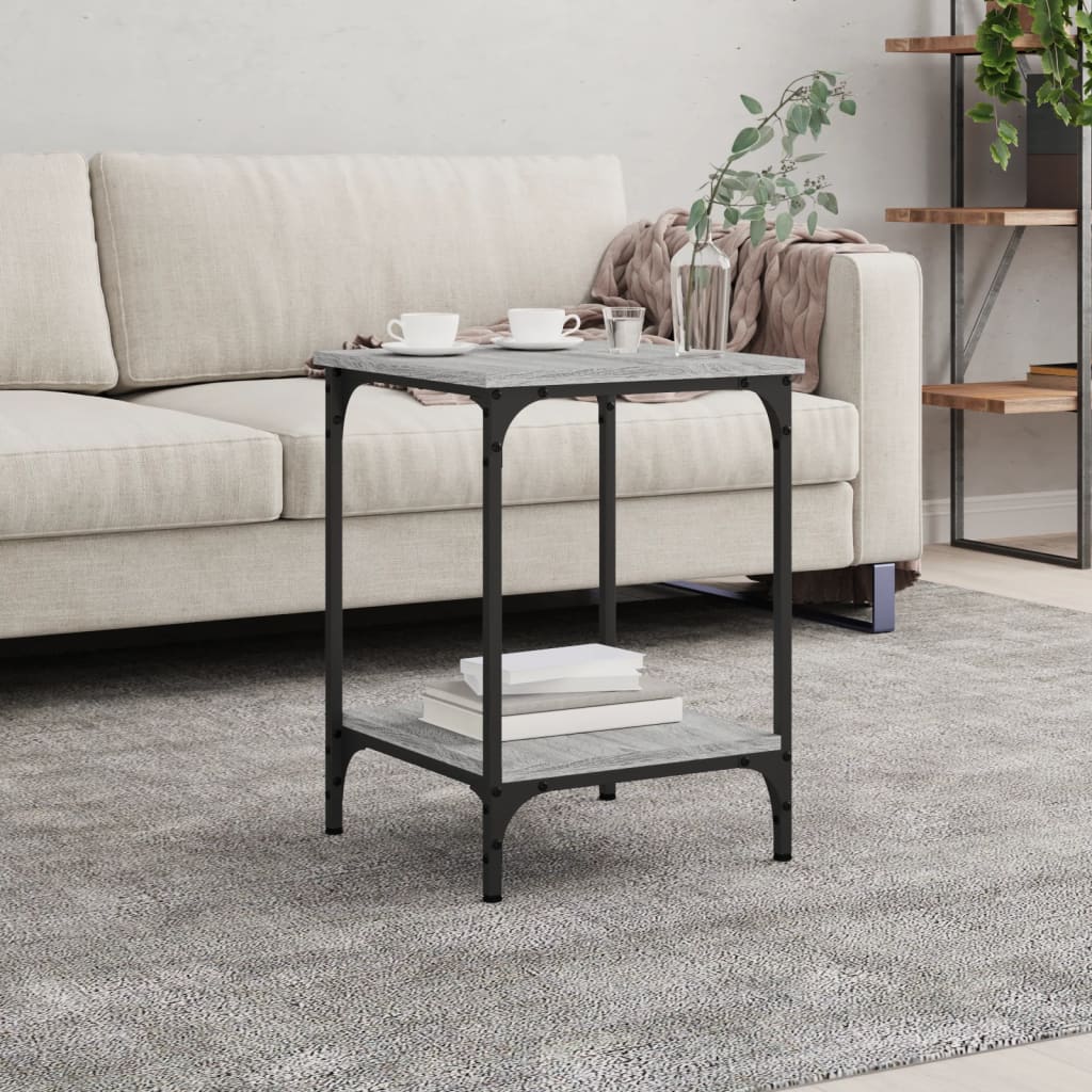 vidaXL Coffee Table Grey Sonoma 40x40x55 cm Engineered Wood