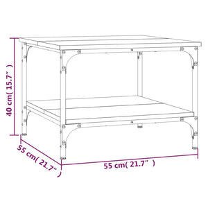 vidaXL Coffee Table Brown Oak 55x55x40 cm Engineered Wood