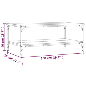 vidaXL Coffee Table Grey Sonoma 100x55x40 cm Engineered Wood