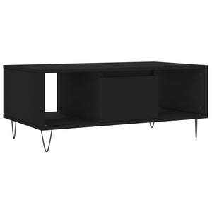 vidaXL Coffee Table Black 90x50x36.5 cm Engineered Wood