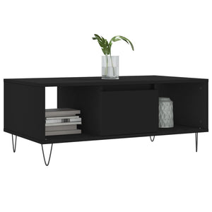 vidaXL Coffee Table Black 90x50x36.5 cm Engineered Wood