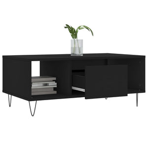 vidaXL Coffee Table Black 90x50x36.5 cm Engineered Wood