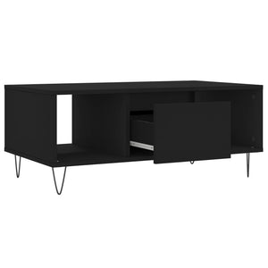 vidaXL Coffee Table Black 90x50x36.5 cm Engineered Wood