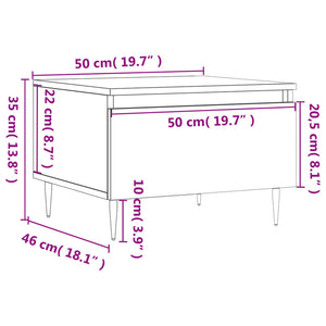 vidaXL Coffee Table White 50x46x35 cm Engineered Wood