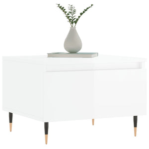 vidaXL Coffee Table High Gloss White 50x46x35 cm Engineered Wood