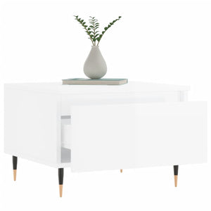 vidaXL Coffee Table High Gloss White 50x46x35 cm Engineered Wood