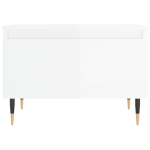 vidaXL Coffee Table High Gloss White 50x46x35 cm Engineered Wood