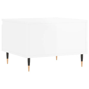 vidaXL Coffee Table High Gloss White 50x46x35 cm Engineered Wood