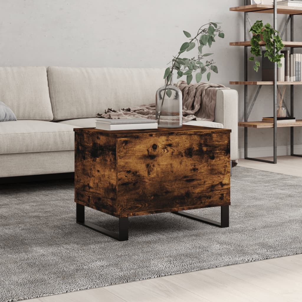 vidaXL Coffee Table Smoked Oak 60x44.5x45 cm Engineered Wood