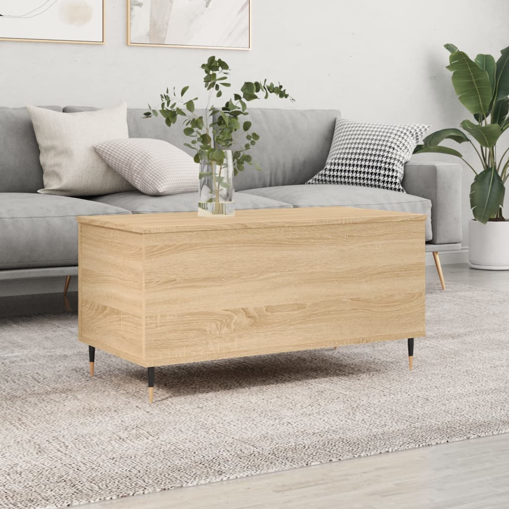 vidaXL Coffee Table Sonoma Oak 90x44.5x45 cm Engineered Wood