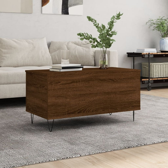 vidaXL Coffee Table Brown Oak 90x44.5x45 cm Engineered Wood