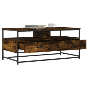 vidaXL Coffee Table Smoked Oak 100x51x45 cm Engineered Wood