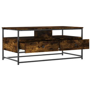 vidaXL Coffee Table Smoked Oak 100x51x45 cm Engineered Wood