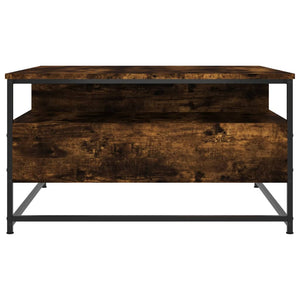 vidaXL Coffee Table Smoked Oak 80x80x45 cm Engineered Wood