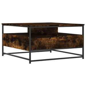 vidaXL Coffee Table Smoked Oak 80x80x45 cm Engineered Wood