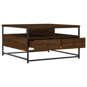 vidaXL Coffee Table Brown Oak 80x80x45 cm Engineered Wood