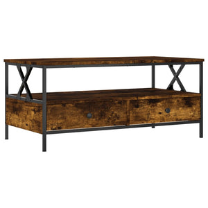 vidaXL Coffee Table Smoked Oak 100x51x45 cm Engineered Wood