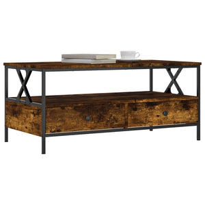 vidaXL Coffee Table Smoked Oak 100x51x45 cm Engineered Wood