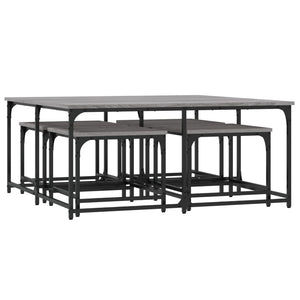 vidaXL Nesting Coffee Tables 5 pcs Grey Sonoma Engineered Wood