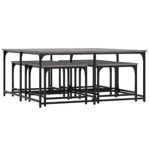 vidaXL Nesting Coffee Tables 5 pcs Grey Sonoma Engineered Wood