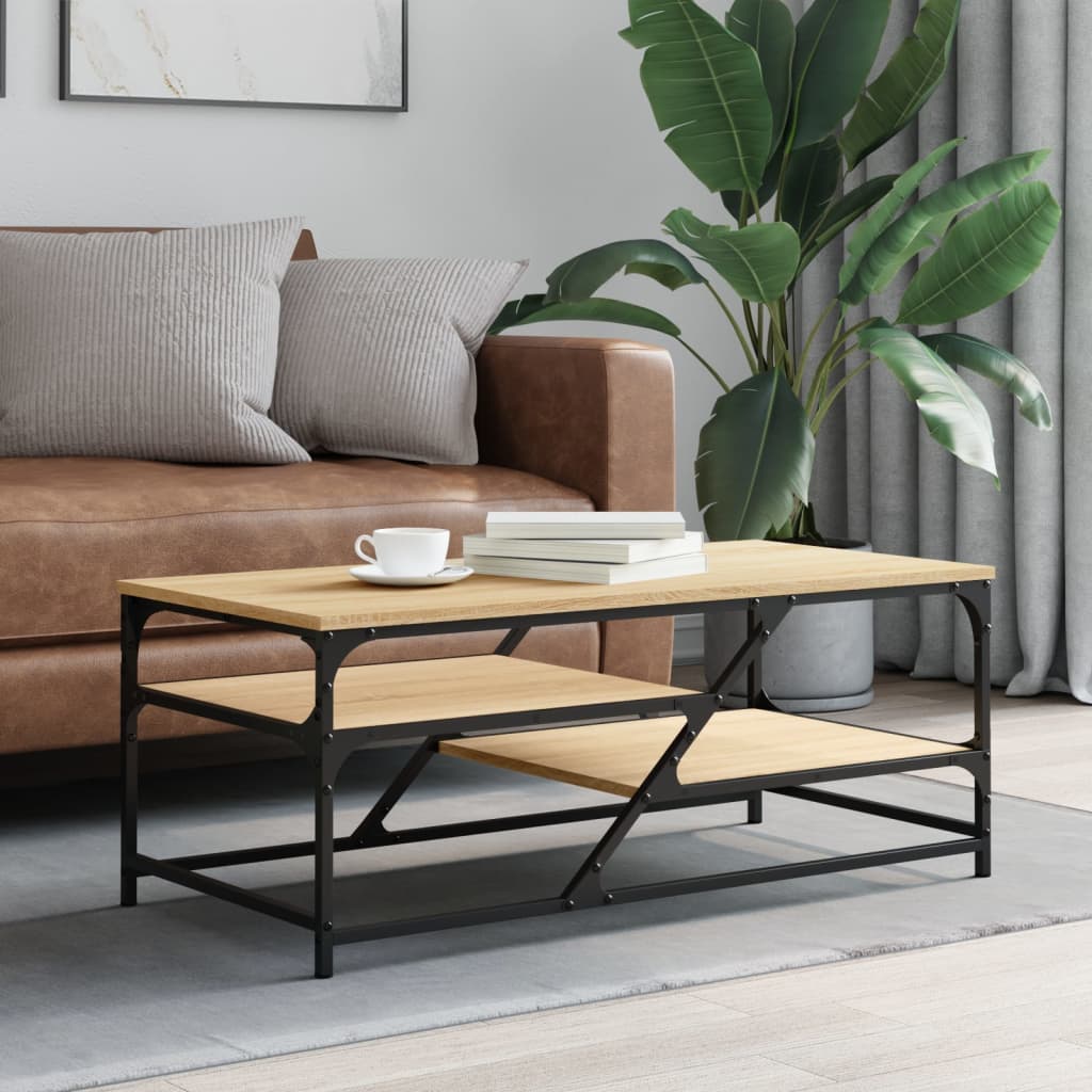 vidaXL Coffee Table Sonoma Oak 100x49x40 cm Engineered Wood