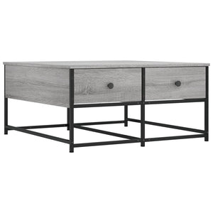 vidaXL Coffee Table Grey Sonoma 80x80x40 cm Engineered Wood