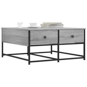 vidaXL Coffee Table Grey Sonoma 80x80x40 cm Engineered Wood