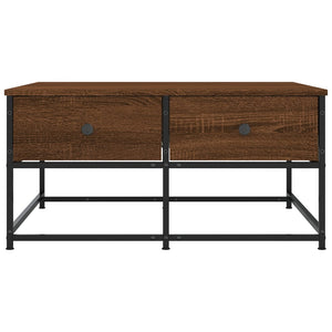 vidaXL Coffee Table Brown Oak 80x80x40 cm Engineered Wood