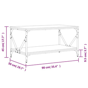 vidaXL Coffee Table Black 90x50x45 cm Engineered Wood