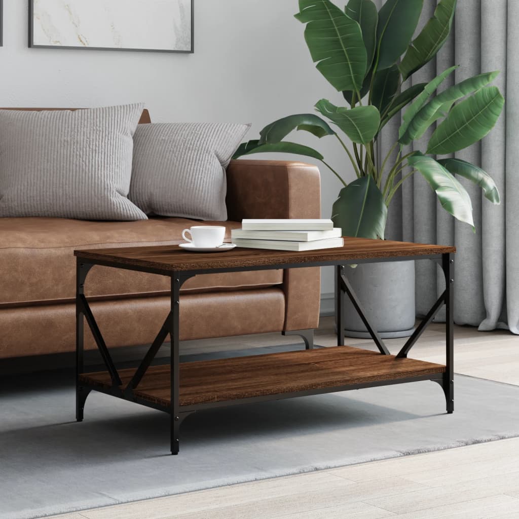 vidaXL Coffee Table Brown Oak 90x50x45 cm Engineered Wood