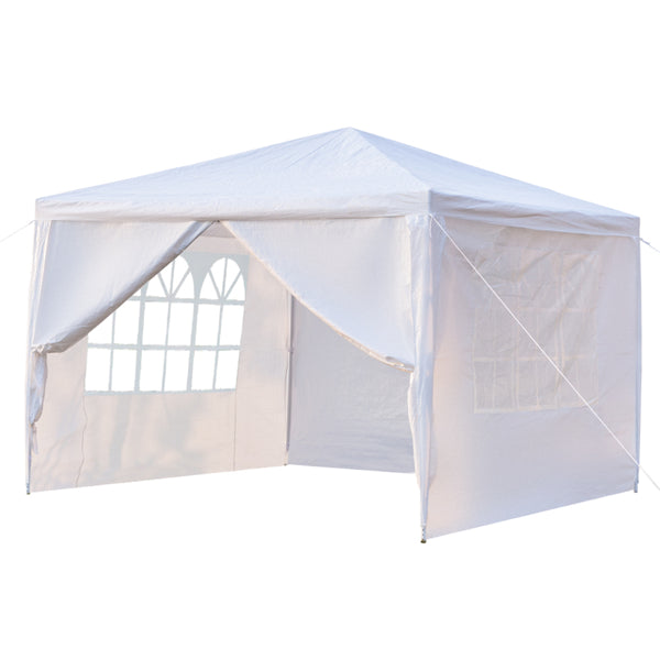 Luxury Garden Party 3 x 3m Four Sides Portable Home Use Waterproof Tent with Spiral Tubes White