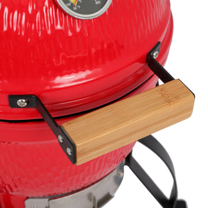 Kamado Style Egg Shaped 13in Round Ceramic Charcoal Grill - IN STOCK PROMO PICE !