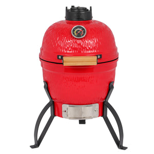 Kamado Style Egg Shaped 13in Round Ceramic Charcoal Grill - IN STOCK PROMO PICE !